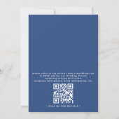Ocean Beach Nautical Shell Elegant QR Code Wedding 招待状 (裏面)