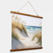 Ocean Beach Sand Dunes Grasses Pathway Beach Art 吊り下げ型タペストリー (傾斜あり)