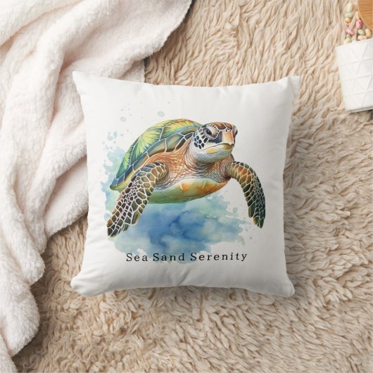 Ocean Beach Sea Turtles クッション (ブランケット)