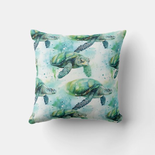 Ocean Beach Sea Turtles クッション (裏面)
