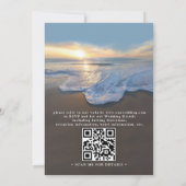 Ocean Beach Seaside Summer QR Code Wedding 招待状 (裏面)