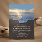 Ocean Beach Seaside Summer Wedding 招待状