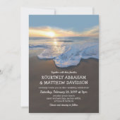 Ocean Beach Seaside Summer Wedding 招待状 (正面)