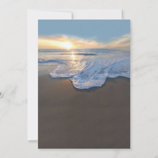 Ocean Beach Seaside Summer Wedding 招待状 (裏面)