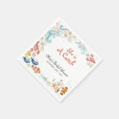 Ocean Beach She Is a Catch Bridal Shower Cocktail スタンダードカクテルナプキン (角)