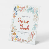 Ocean Beach She Is Catch Bridal Shower Guest Book 台座サイン (正面)
