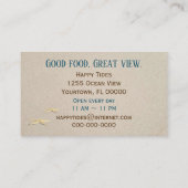 Ocean Beach Window With Surf Scene 名刺 (裏面)