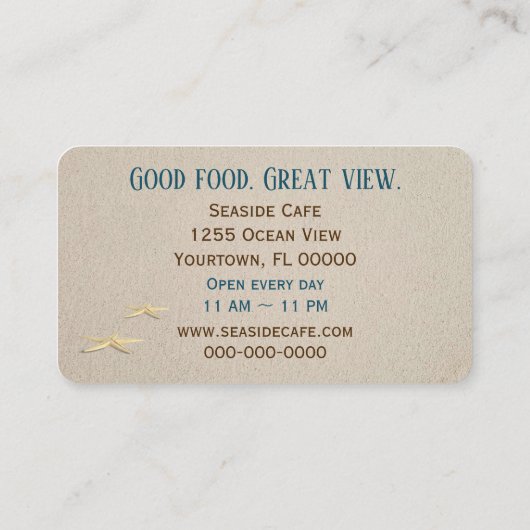 Ocean Beach With Surf 名刺 (裏面)