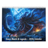 Ocean Beasts & Legends – 2026 Calendar カレンダー (カバー)