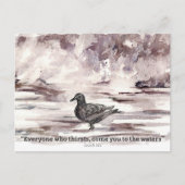 Ocean Bird Scripture Isaiah 55 1 Prayer Card  ポストカード (正面)
