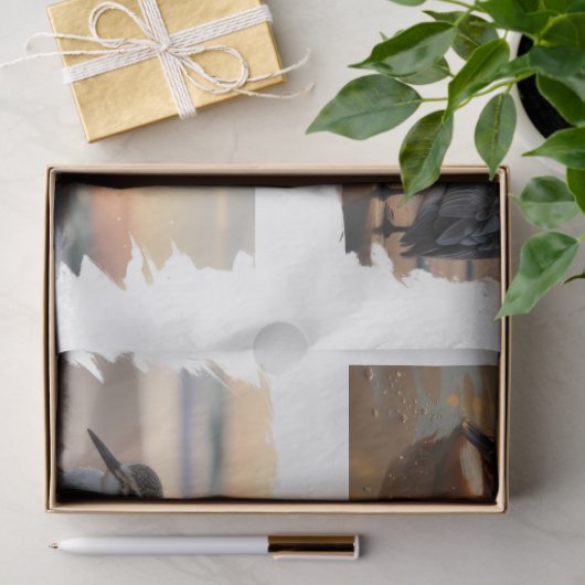 Ocean birds at sunset decoupage 薄葉紙 (ギフト)