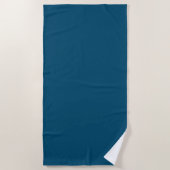  Ocean Blue #00486B, Beetle Green Beach Towel ビーチタオル (正面)