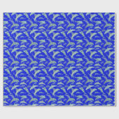 Ocean Blue Marine Animals Dolphins Marlins ラッピングペーパー (フラット)