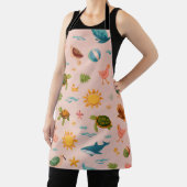 Ocean Blue Paradise All-Over Print Apron Gift エプロン (インサイチュ)