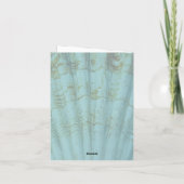 Ocean Blue Vintage Mermaid Folded Note Card ノートカード (裏面)