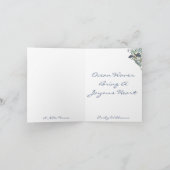 Ocean Blue Vintage Mermaid Folded Note Card ノートカード (内部)