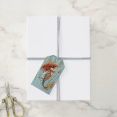 Ocean Blue Vintage Mermaid Gift Tag ギフトタグ (より糸付き)