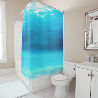 Ocean Blue Water Shower Curtain シャワーカーテン