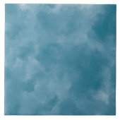 Ocean Blue Watercolor Modern Coastal Kitchen タイル (正面)