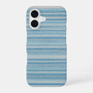 Ocean Blue Watercolor Stripe Phone Case iPhone 16ケース