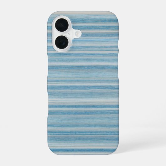 Ocean Blue Watercolor Stripe Phone Case iPhone 16ケース (裏面)
