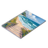 Ocean Boardwalk | Beach Waves Coastal ノートブック (左側)