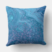 Ocean Breeze 3 Blue Purple Abstract Accent Pillow クッション (裏面)