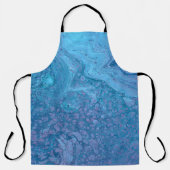 Ocean Breeze 3 Soft Blue Purple Abstract Apron エプロン (正面)
