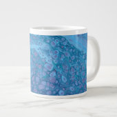 Ocean Breeze 3 Soft Blue Purple Abstract Drink Cup ジャンボコーヒーマグカップ (正面右)