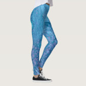 Ocean Breeze 3 Soft Blue Purple Abstract Leggings レギンス (右)