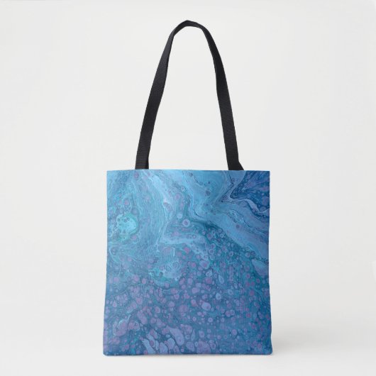 Ocean Breeze 3 Soft Blue Purple Abstract Tote Bag トートバッグ (正面)