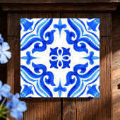 Ocean Breeze Ceramic Watercolor Blue Mosaic タイル