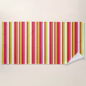 Ocean Breeze Diagonal Stripe Beach Towel ビーチタオル (正面)
