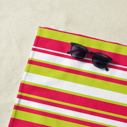 Ocean Breeze Diagonal Stripe Beach Towel ビーチタオル (インサイチュ)