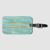 Ocean Breeze, Mind at Ease Calm Vibes ラゲッジタグ (正面横)