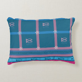 Ocean Breeze: Nautical Fish & Floral Cotton アクセントクッション