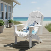 Ocean Breeze: Watercolor Seagull フリースブランケット