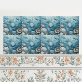 Ocean Bubble Aquatic Fish Seashell Underwater Art タイル
