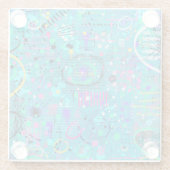 Ocean Bubbles: Maximalist Art ガラスコースター (裏面)