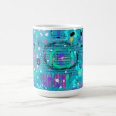 Ocean Bubbles: Maximalist Art コーヒーマグカップ (中央)