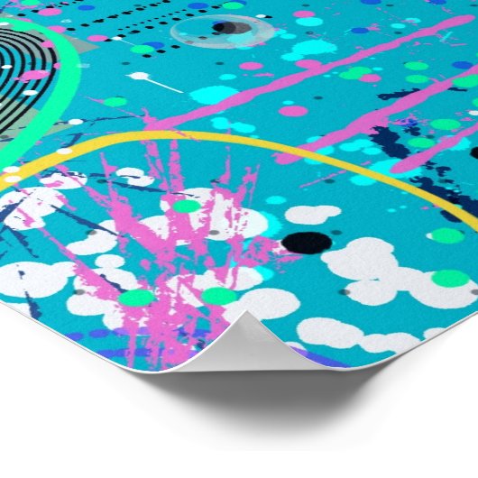 Ocean Bubbles: Maximalist Art ポスター (角)