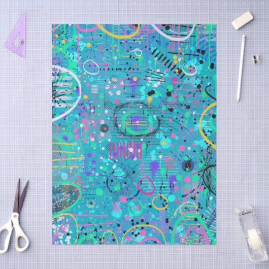 Ocean Bubbles: Maximalist Art 薄葉紙 (クラフト)