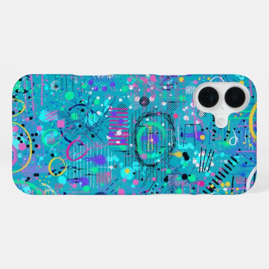 Ocean Bubbles: Maximalist Art iPhoneケース (裏面横)