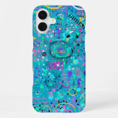 Ocean Bubbles: Maximalist Art iPhoneケース (裏面)