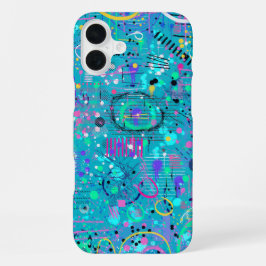 Ocean Bubbles: Maximalist Art iPhone 16 Plusケース