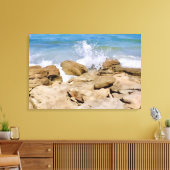 Ocean Canvas wall decor Rocky beach キャンバスプリント (インサイチュ (リビング))