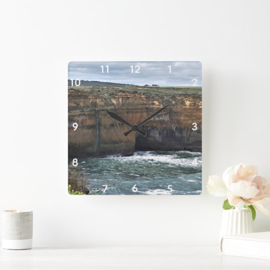 Ocean Carved Wonders スクエア壁時計 (ホーム)