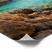 Ocean Cave View Mediterranean Poster - Turquoise ポスター (角)