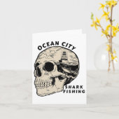 Ocean City Maryland Beach Shark Fishing Salt カード (黄色い花)