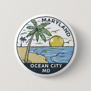 Ocean City Maryland Vintage 缶バッジ
